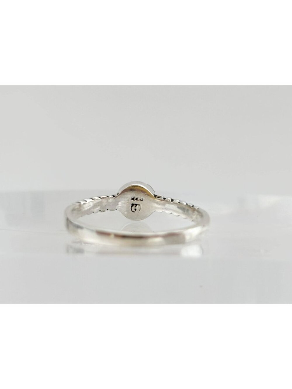 Aquamarine Gemstone Braided Solitaire Sterling Silver 925 Vintage Ring - sz 8.75 - Picture 7 of 14